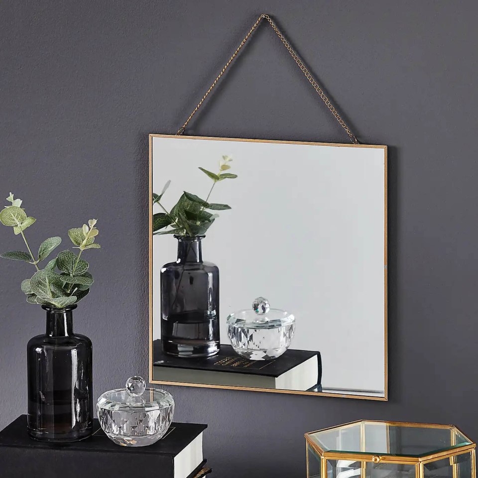 This mirror from Dunelm is £6 and will make your shed feel bigger