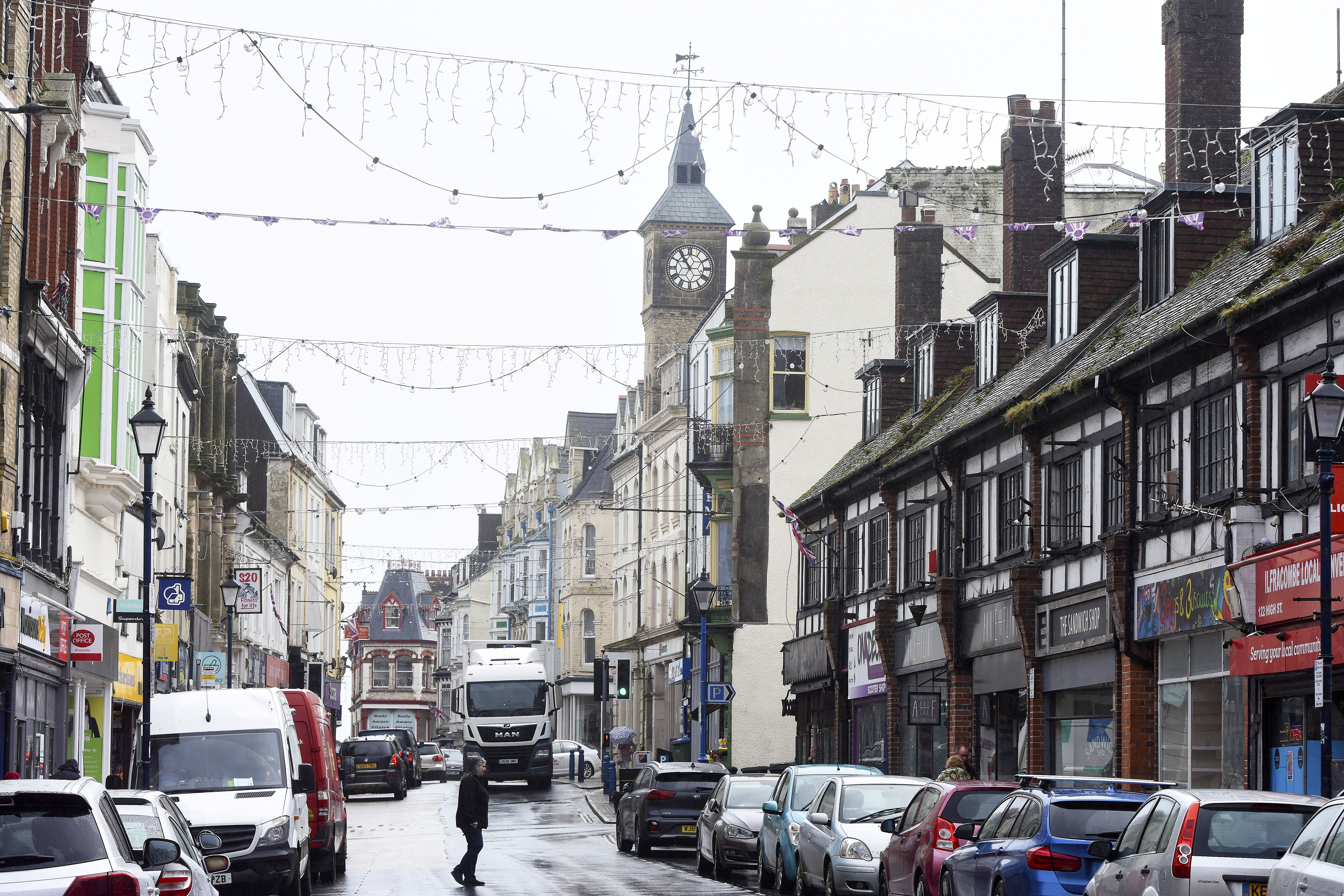 The pretty town is empty in the winter