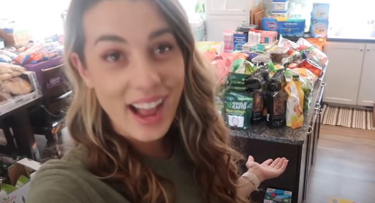 Tabitha’s whooping food haul included 425 cleaning wipes, 90 rolls of toilet paper, 36 packs of butter and 30 eggs