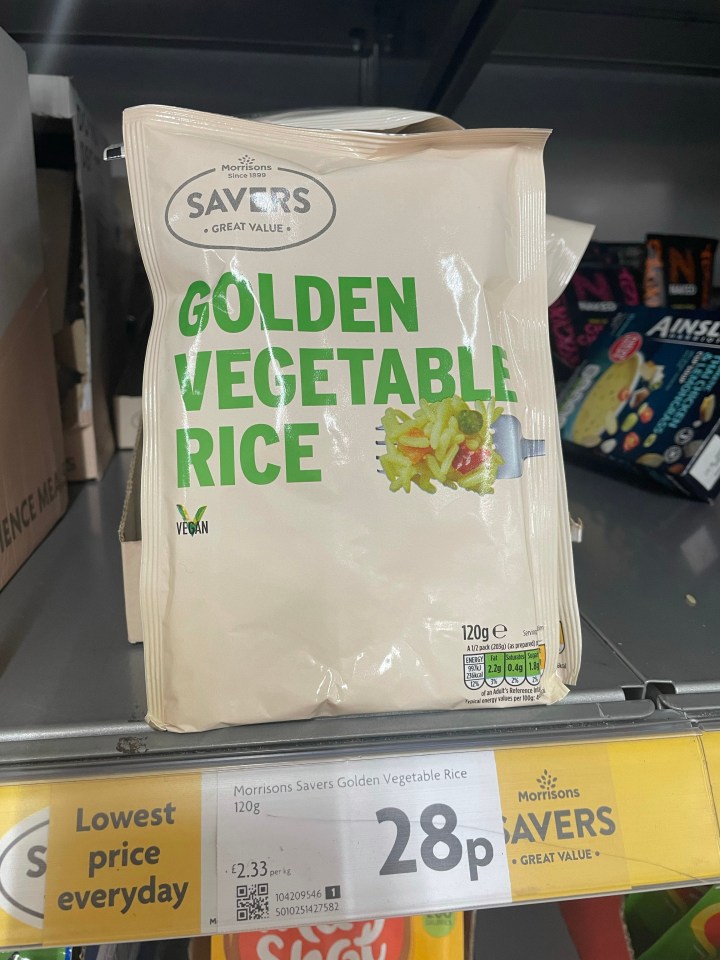 After comparing the prices, the shopper concluded that the microwave rice is the cheapest at Morrisons