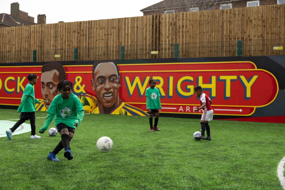 The new floodlit pitch at Turnham Academy in South London provides a safe space for youth teams to play