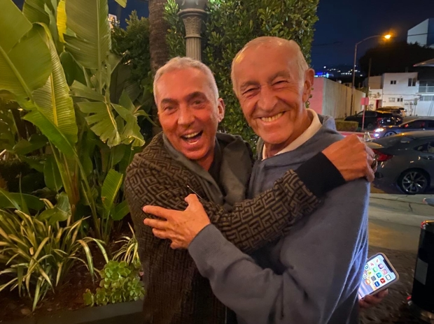 Len was seeing hugging Bruno Tonioli in a final picture in November