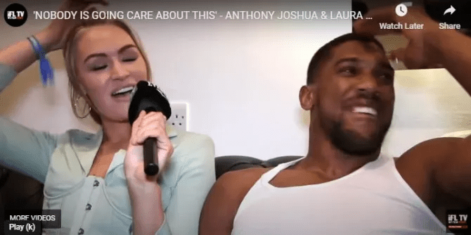 Laura Woods interviewed Anthony Joshua after his win over Jermaine Franklin