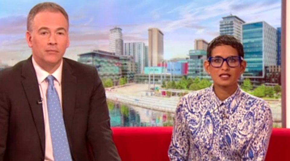 Roger Johnson joined Naga Munchetty on red sofa today