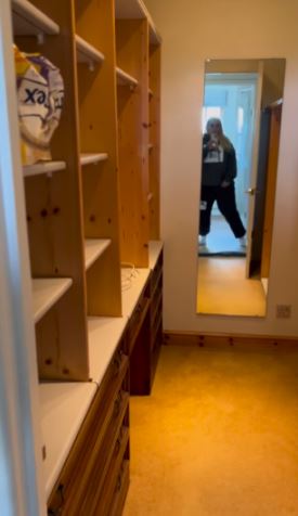 Jodie even has a huge walk-in wardrobe and plenty of storage space