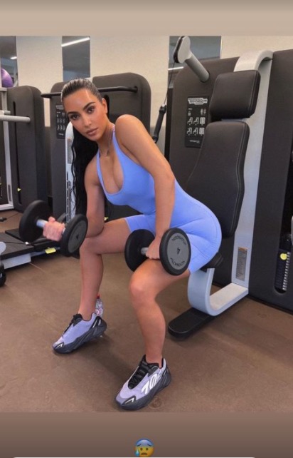 Kim Kardashian is known for her gym workouts and curvaceous glutes