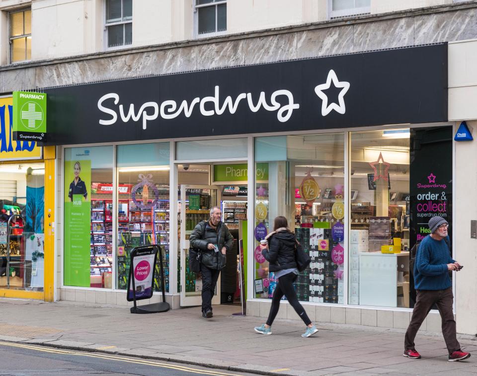 Superdrug has 790 stores across the UK