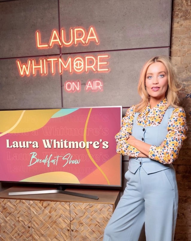 Laura Whitmore on set for her new ITV show – Laura Whitmore’s Breakfast Show