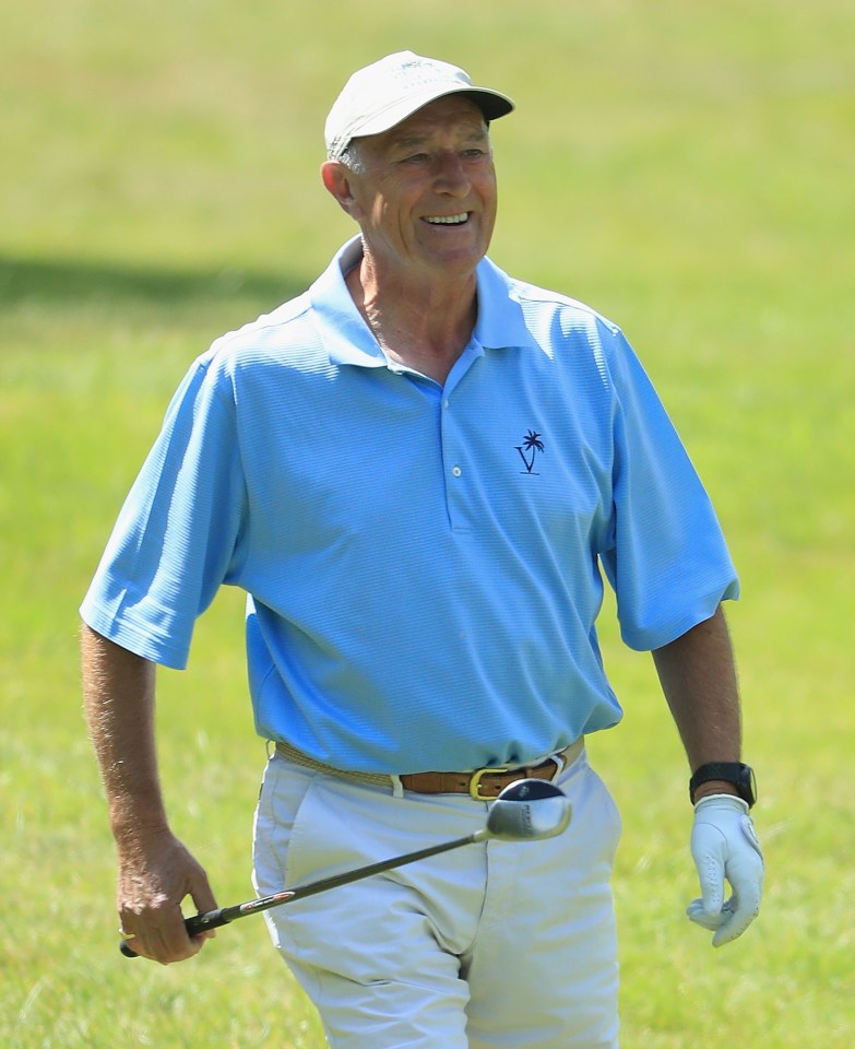 Len in action during the Celebrity Golf Classic at Hanbury Manor on July 5, 2017