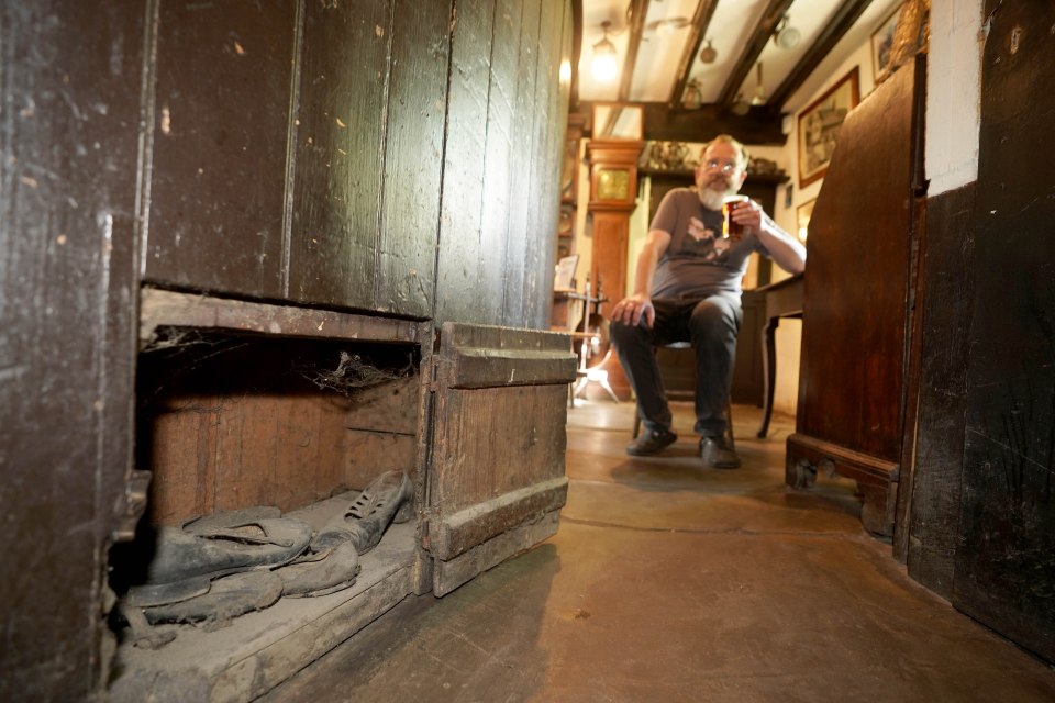 A pub superstition at the Fleece Inn is not to move the late former landlady Lola Taplin's shoes from a box in a cupboard