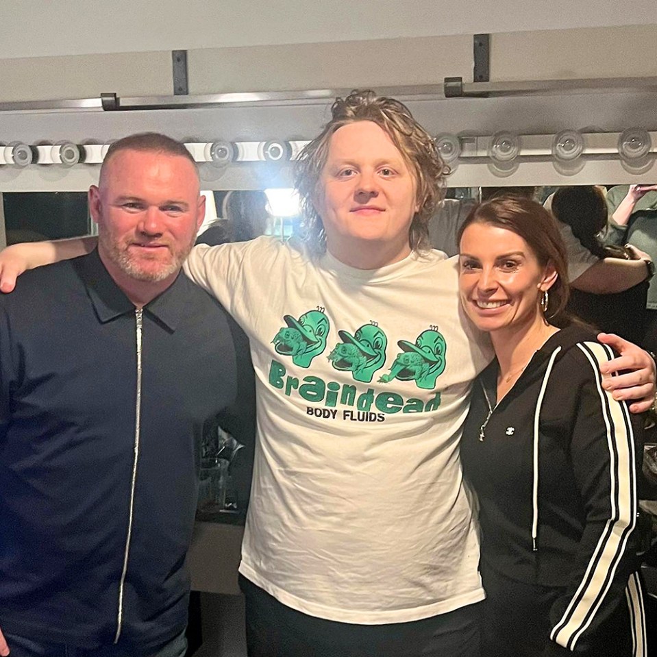 Wayne and Coleen celebrated her birthday by meeting Lewis Capaldi backstage at a performance in the US