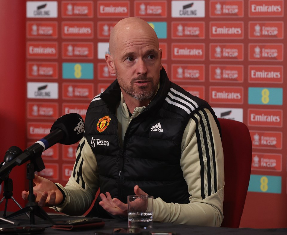 Erik ten Hag's press conference started with a hiccup