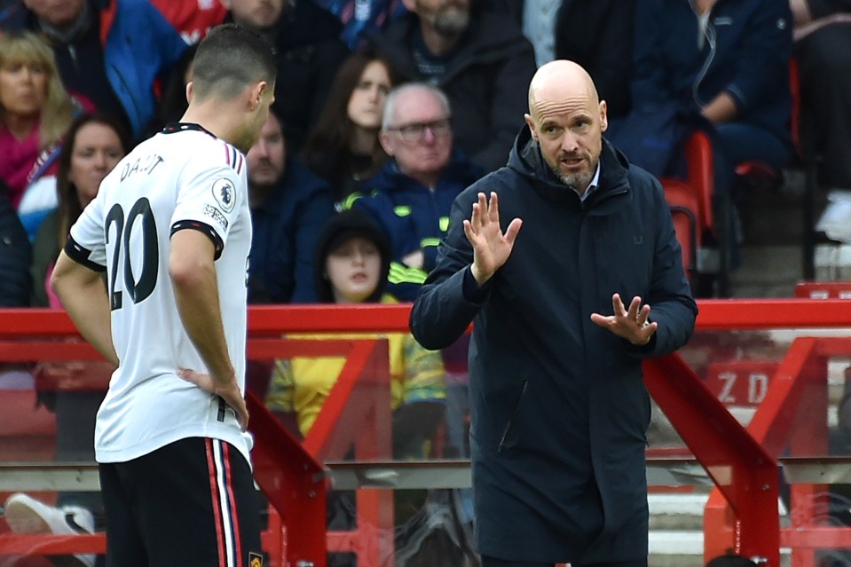 The Old Trafford faithful hailed Erik ten Hag's decision to deploy Dalot at left-back