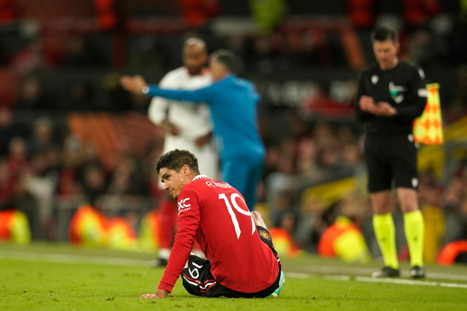 Raphael Varane was forced off the pitch injured