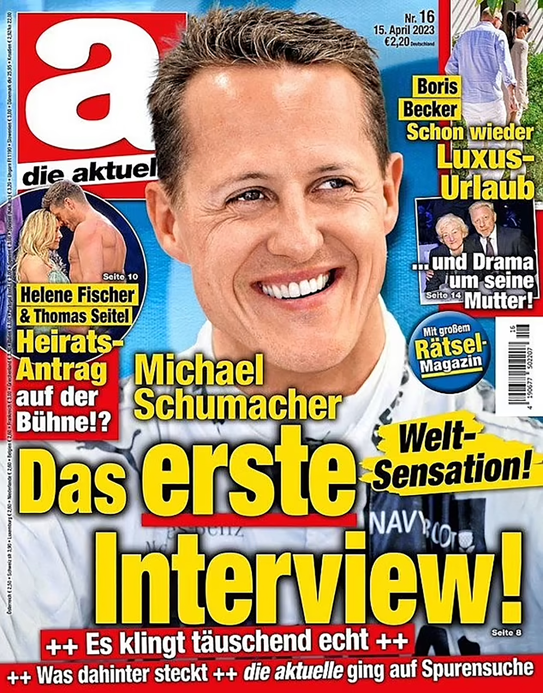 The front cover claimed to have an exclusive interview with Michael Schumacher