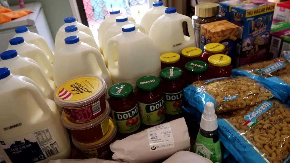 The mum left people stunned with her giant weely food shop