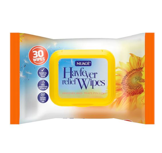 The hay fever relief wipes are also available in Sainsbury's, Savers, as well as online