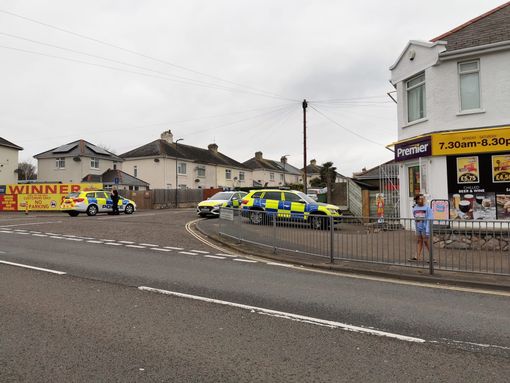 Around five squad cars were deployed to the scene outside a local corner shop