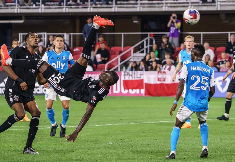 Christian Benteke scored a stunning bicycle kick as DC United beat Charlotte FC 3-0