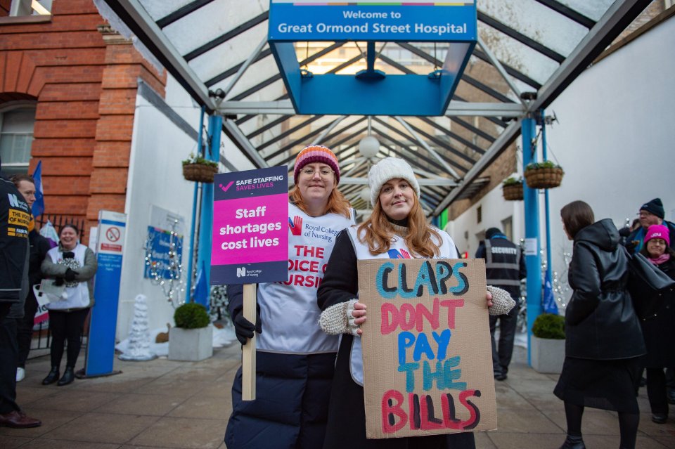 Great Ormond Street Children's Hospital is near breaking point because of the nurses' strike