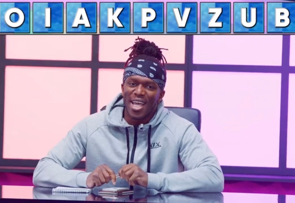 KSI made the word 'p***' during a Countdown skit on Sidemen Sunday