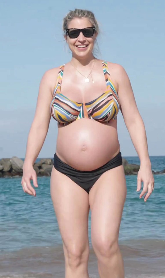 Gemma could be seen running around in her bikini