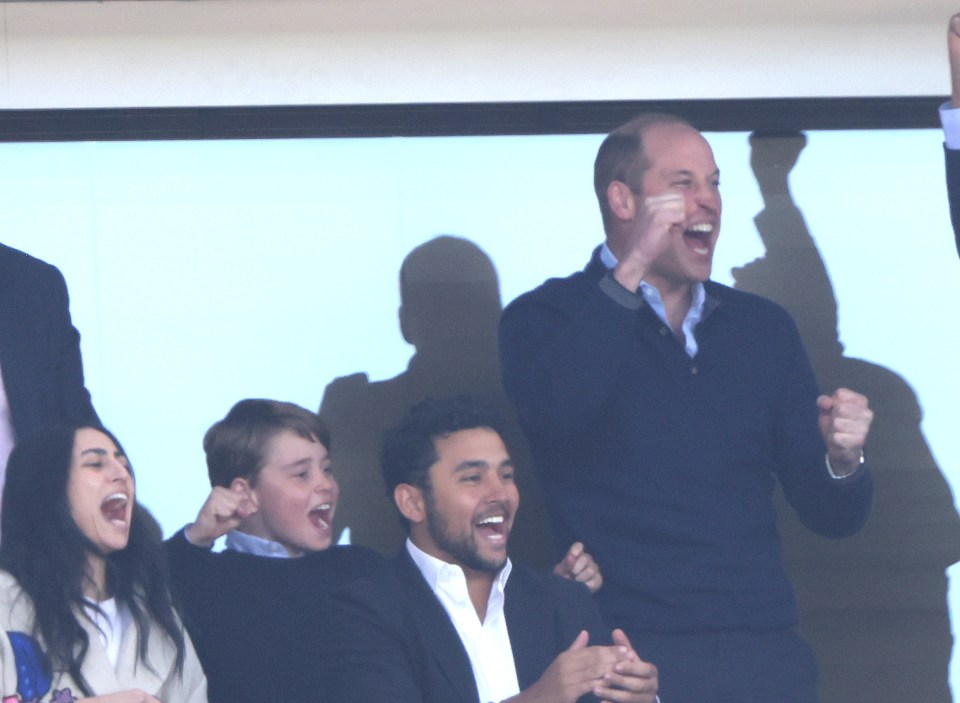 William and George celebrate Villa taking the lead