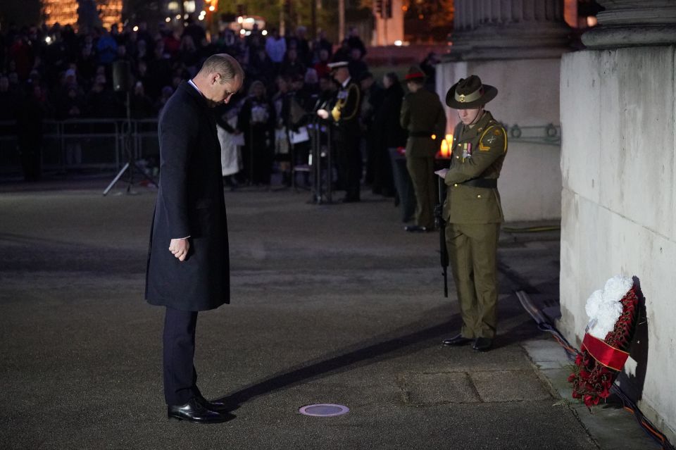 William at the Australia Memorial at Hyde Park Corner in London