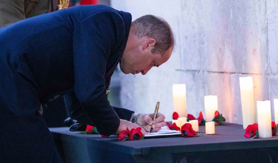 William commemorating Australia and New Zealand's fallen troops