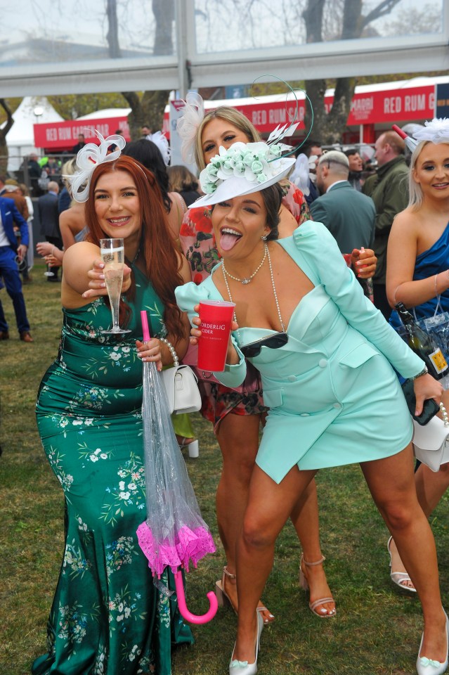 The party spirit seems have hit many revellers attending the races