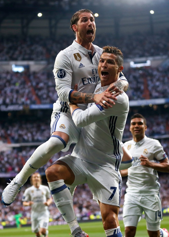 Ronaldo and Sergio Ramos were team-mates at Real Madrid