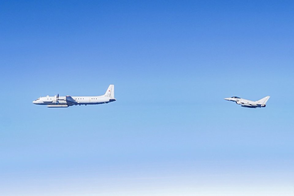 This Russian Il-20 Coot-A was intercepted by RAF and German Typhoons close to Nato controlled air space