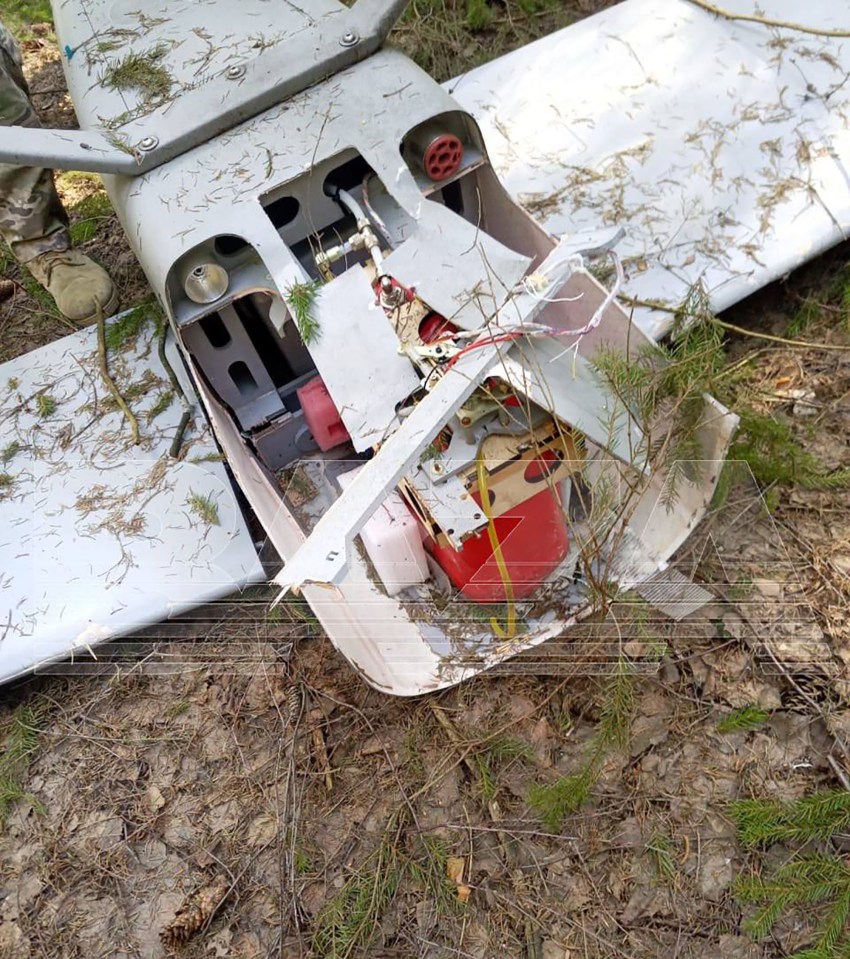 The drone was reportedly packed with 17kg of explosives