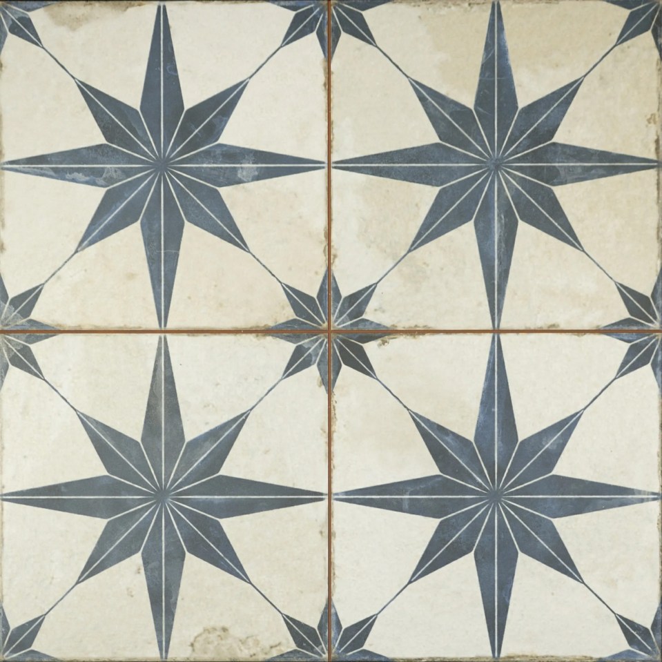 These starry tiles from Tile Mountain are only just over a fiver per tile, and you wouldn’t need many to fill a shed