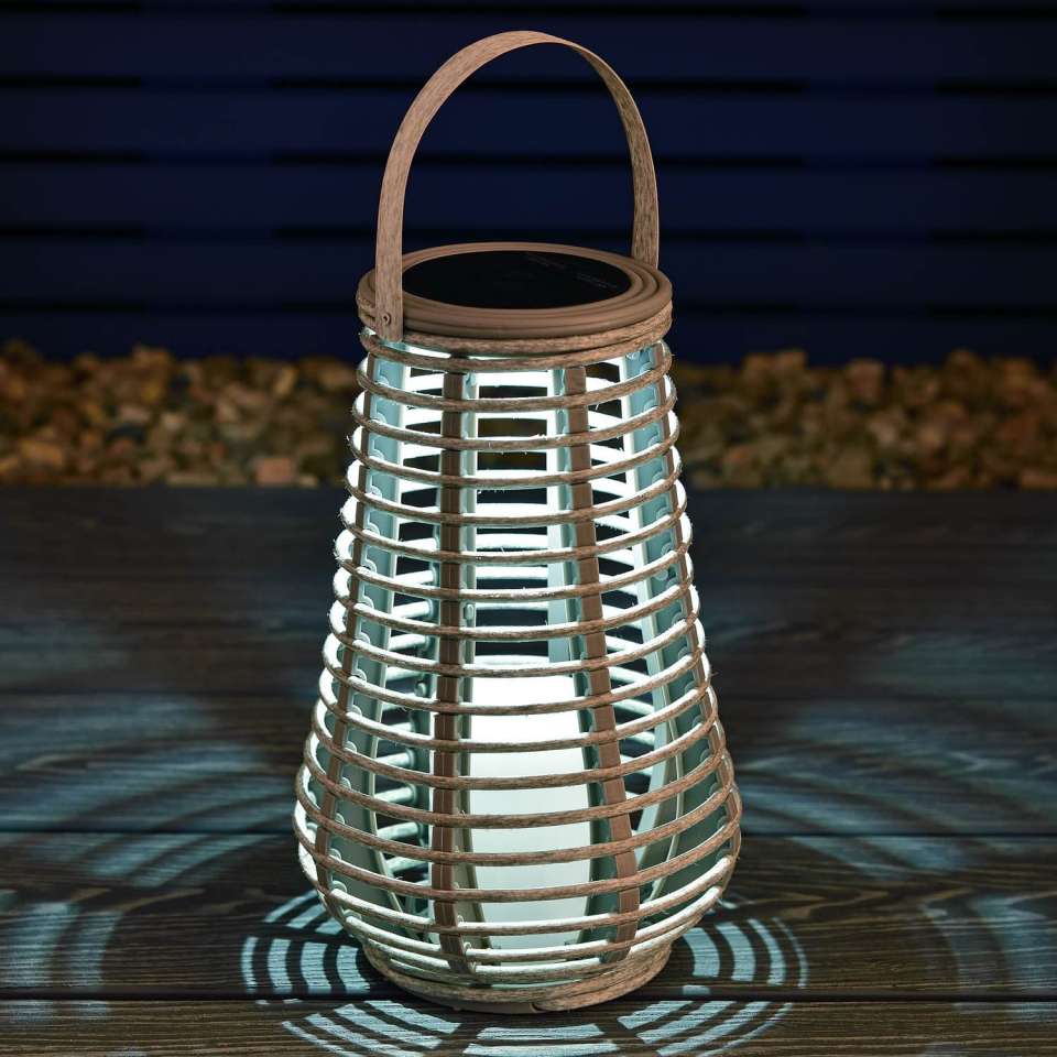 This solar latern from B&M is just £10 and stays bright into the night