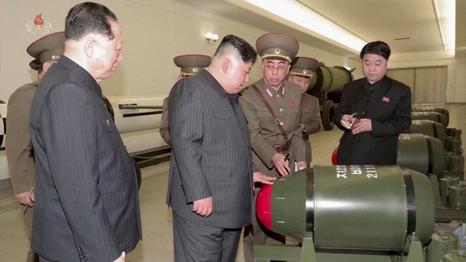 Kim was seen inspecting nuclear warheads earlier this week