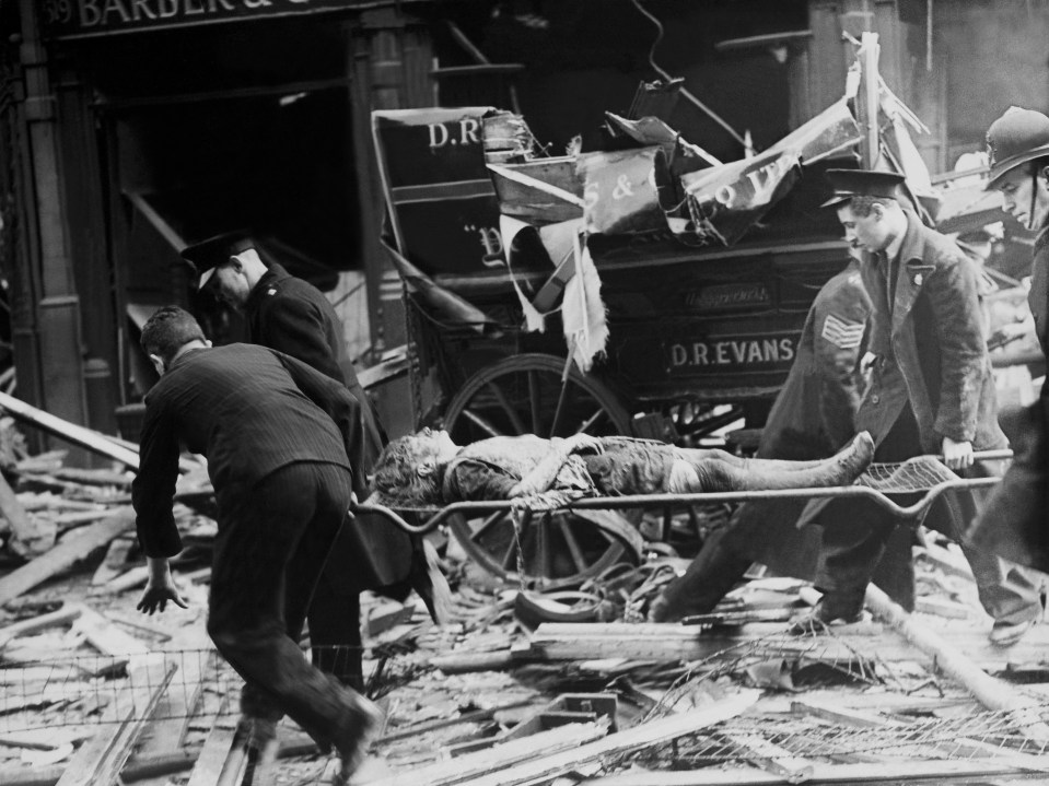 Stretchers were used by Air Raid officers in the Blitz - and after the war were used for railings