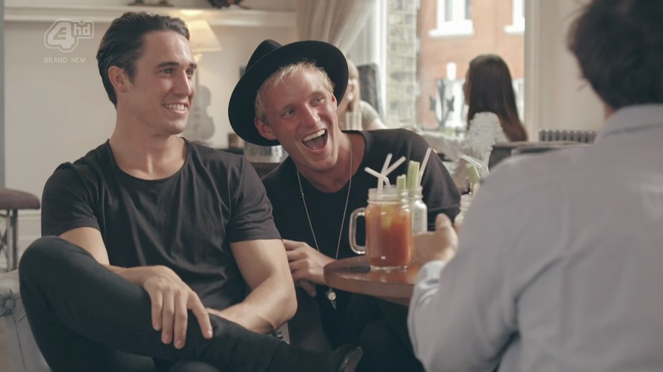 Josh on Made In Chelsea, with Jamie Laing