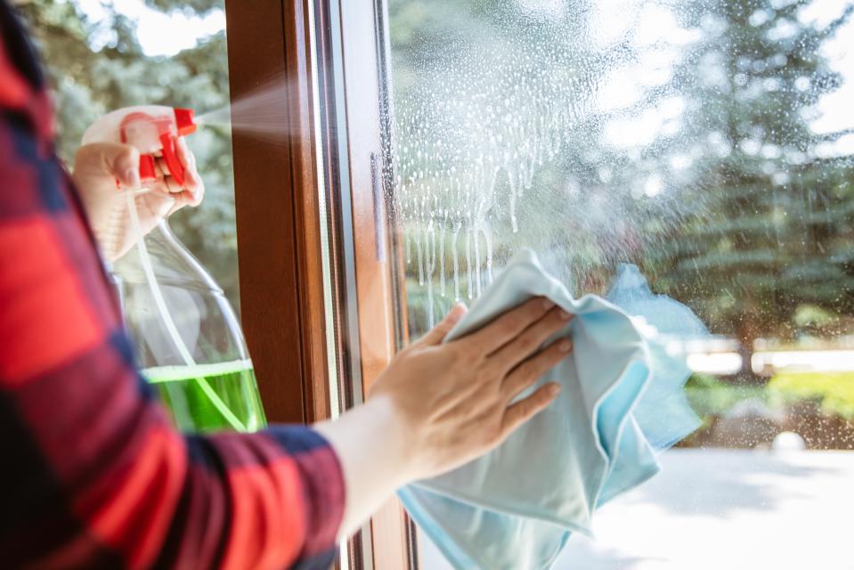 Because sheds tend to be darker than rooms in our homes, keeping the glass clean is extra ­important