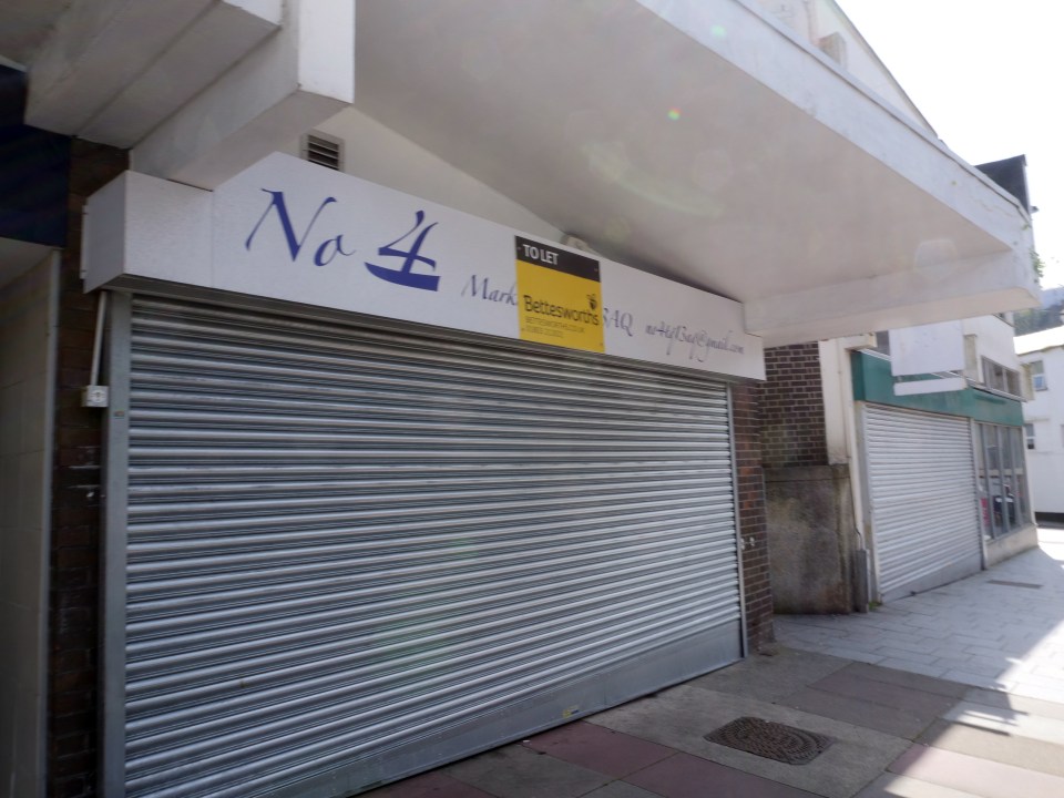 Away from the sea front the shops are run down and boarded up