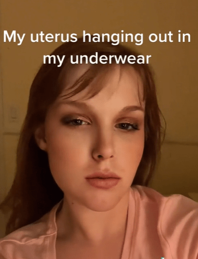 Lauren mistook a fart for her a uterine prolapse (Credit: @fresnonightcrawler, TikTok)