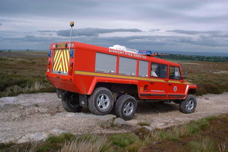 The Foex Ibex 6x6 is used by firefighters at airports