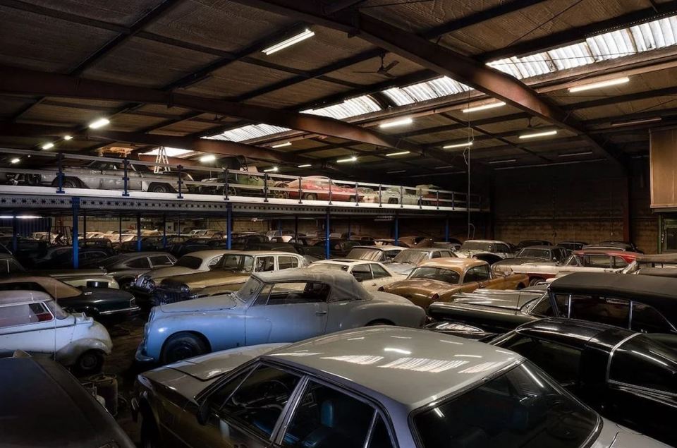 The fleet of cars was discovered in two barns in the Netherlands