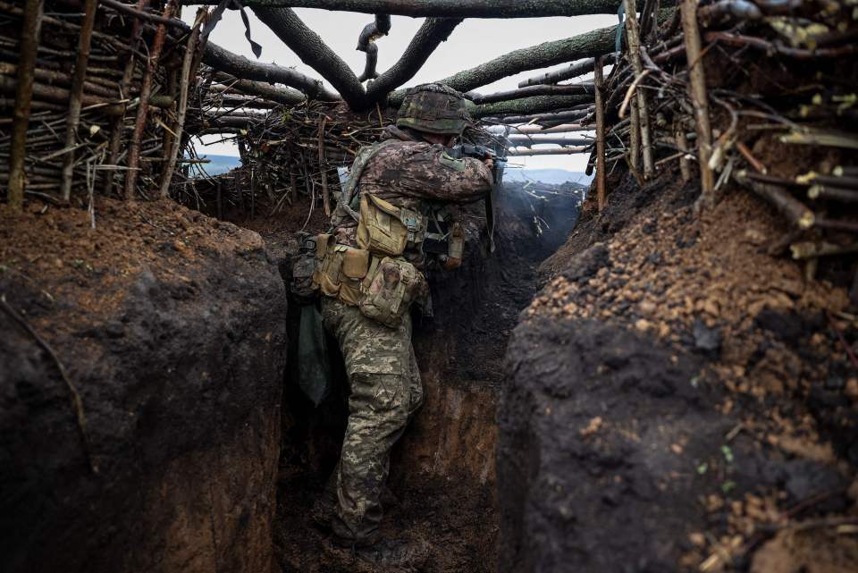 Trench warfare has been common across the Bakhmut frontline