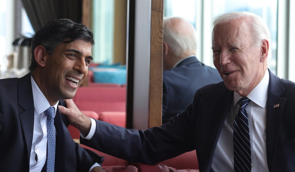 Rishi talks with US President Joe Biden