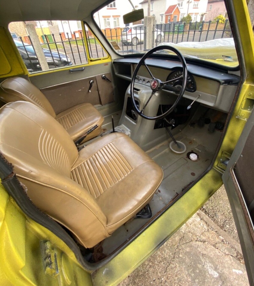 The interior of the Reliant looks to be in good condition