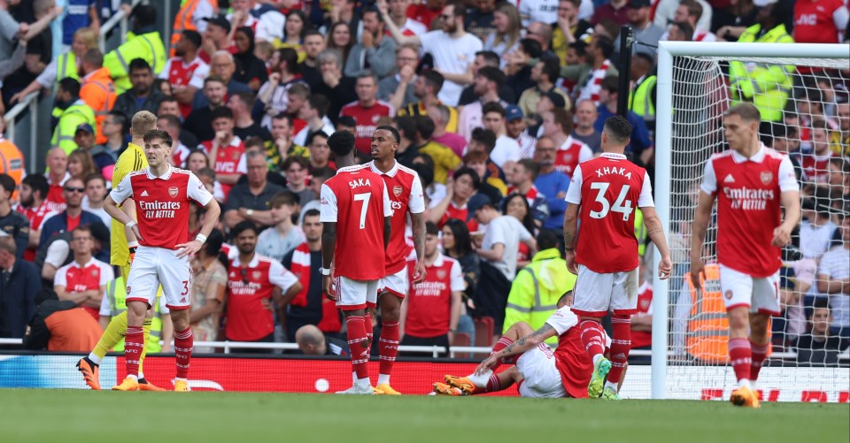 The title race is all but over after Arsenal's 3-0 defeat at home to Brighton