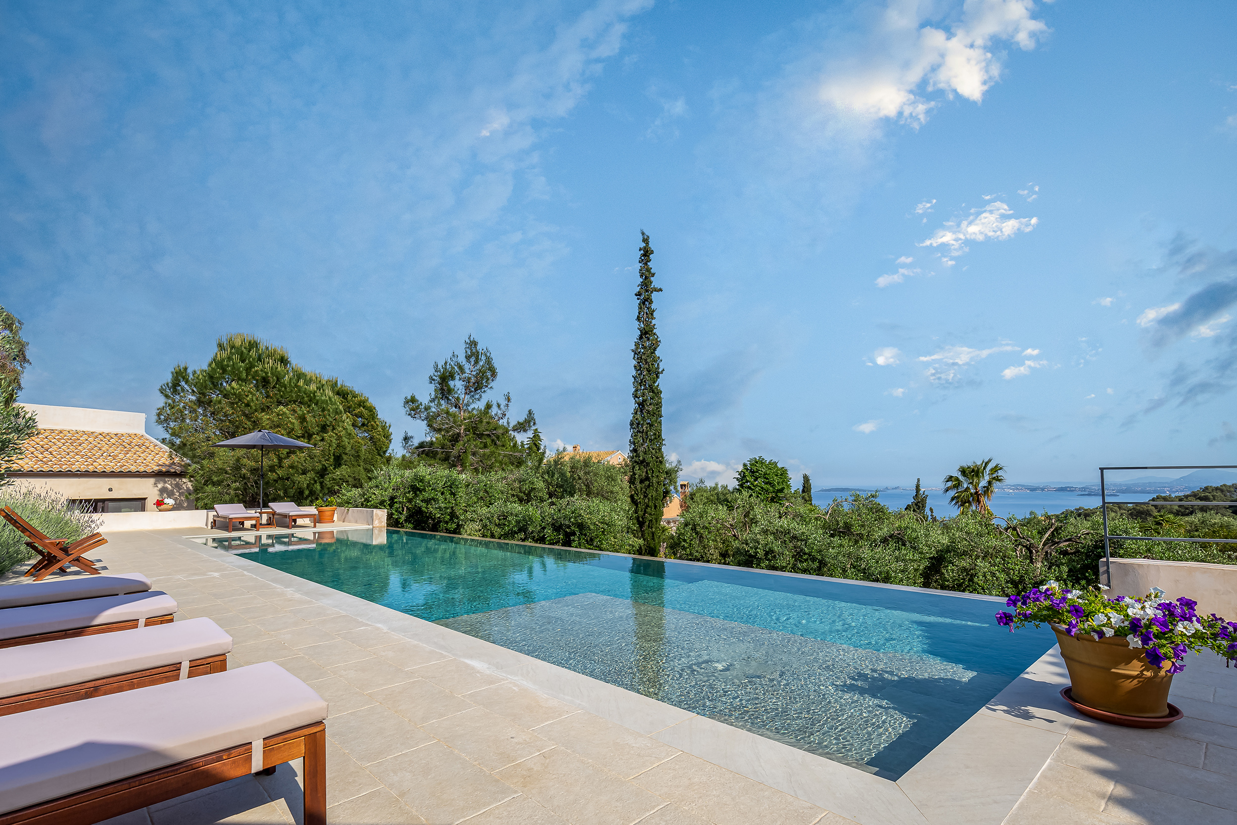 Villa Aronia is near the village of Pirgi on Corfu’s north-east coast