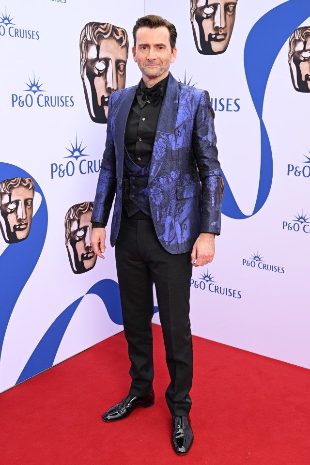 David Tennant rocked a blue jacket for the red carpet