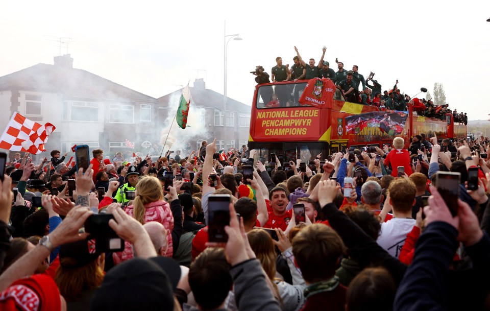 Wrexham held their victory parade after a stunning season